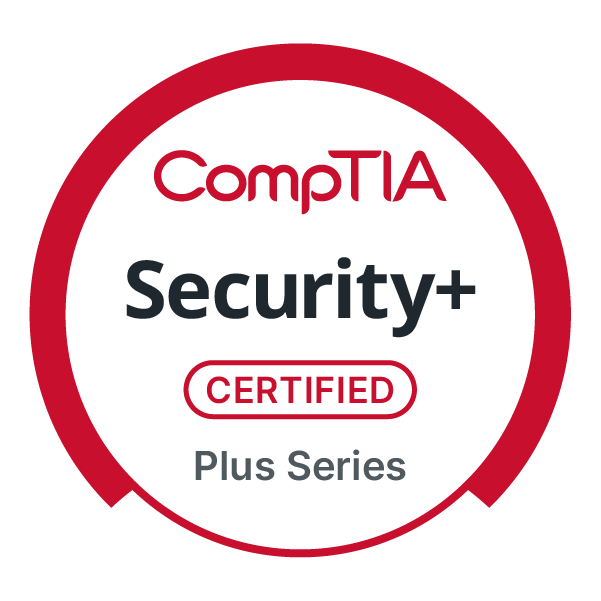 Official CompTIA Security+ certification badge